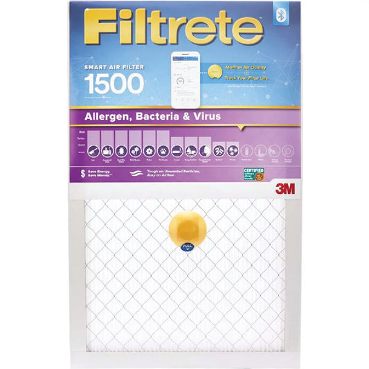 1 PK, Filtrete 20 In. x 20 In. x 1 In. 1500 MPR Allergen, Bacteria & Virus Smart Furnace Filter