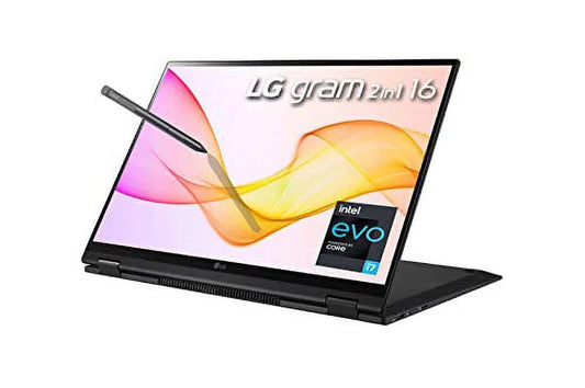 2023 Gram 16" 2-in-1 Ultralight Notebook WQXGA IPS Touch EVO i7-1165G7 16GB RAM 2TB(1TBx2) NVMe SSD Iris Xe Graphics WiFi AX Backlit Fingerprint Fullday Battery Windows 11 w/Pen and RE USB