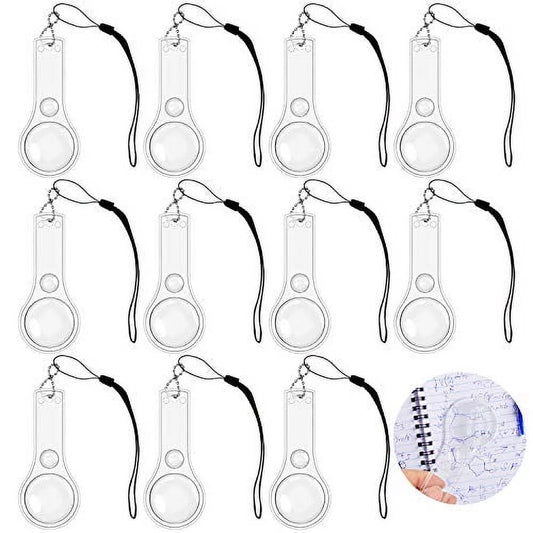 24 Pack Hand Lens 10X Plastic Magnifier Mini Hand-held Magnifying Glasses for Kids, Classroom, Reading, Outdoors, Science Observation