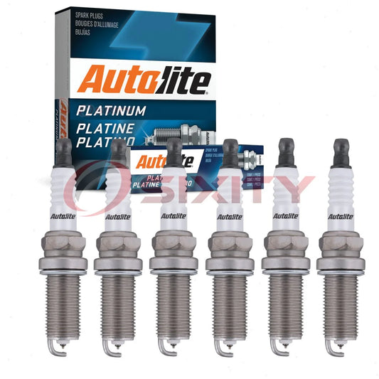 6 pc Autolite AP5325 Platinum Spark Plugs for 4116 446 4505 5018 Ignition Wire Secondary Fits select: 2006-2018 TOYOTA RAV4, 2007-2021 TOYOTA CAMRY