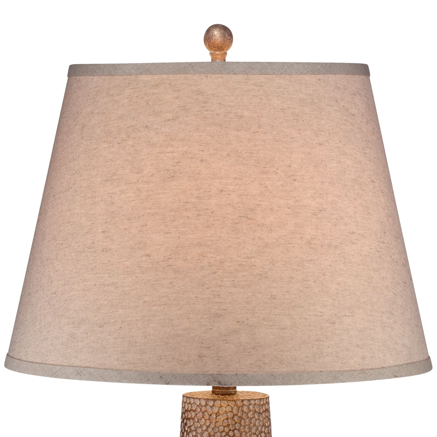 360 Lighting Bentley Rustic Farmhouse Table Lamp 29" Tall Brown Leaf Textured Hammered Pot Off White Empire Shade for Bedroom Living Room House Home