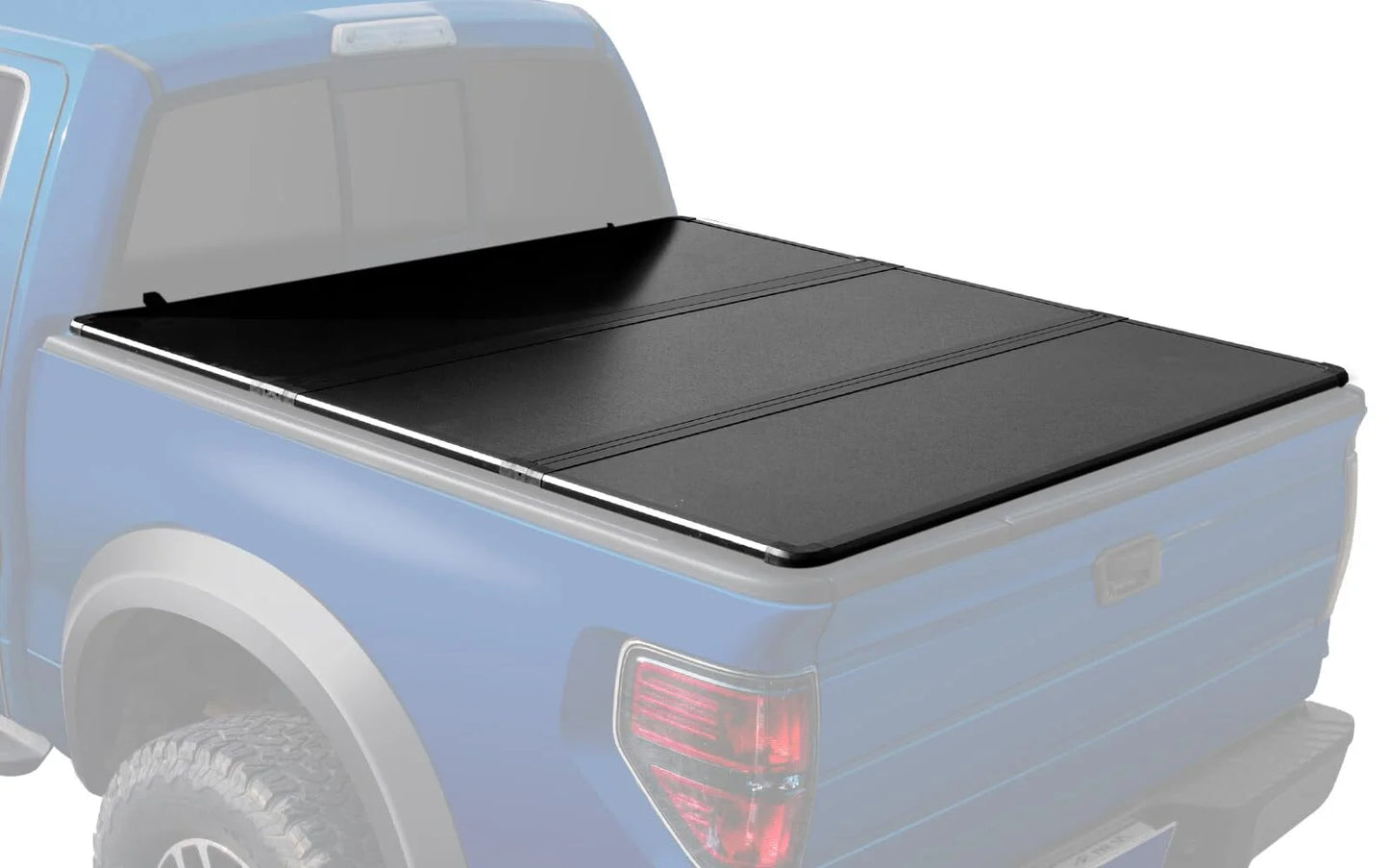 5.7Ft Hard Tri-Fold Pickup Truck Bed Tonneau Cover Compatible with 2009-2023 Fleetside Dodge Ram 1500