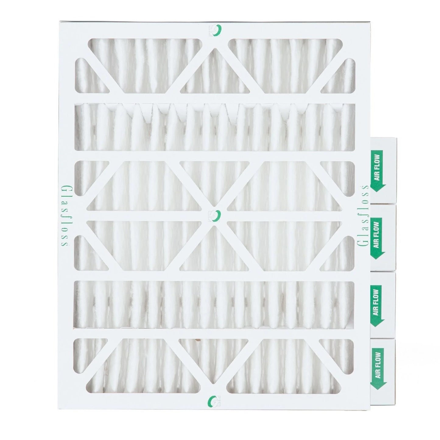 20x24x4 MERV 10 Pleated HVAC Air Filters by Glasfloss. ( Quantity 5 ) Exact Size: 19-3/8 x 23-3/8 x 3-3/4