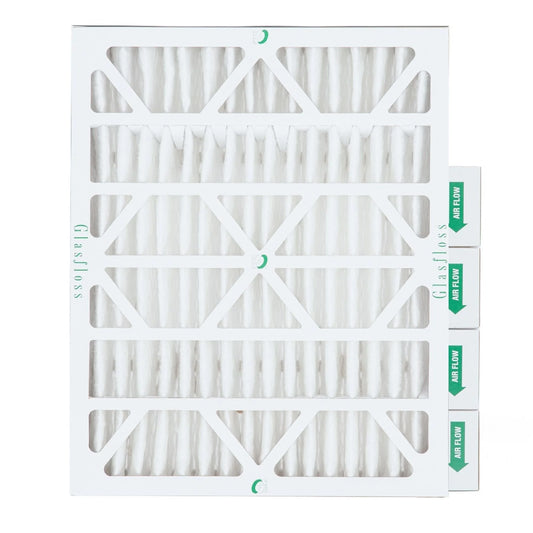 20x24x4 MERV 10 Pleated HVAC Air Filters by Glasfloss. ( Quantity 5 ) Exact Size: 19-3/8 x 23-3/8 x 3-3/4