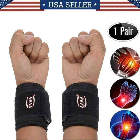 2X Weight Lifting Wrist Hand Wraps Gym Workout Training Support Straps Long