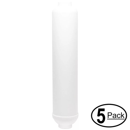 5-Pack Replacement for AMPAC USA APRO-ALK Inline Filter Cartridge - Universal 10-inch Cartridge for AMPAC USA REVERSE OSMOSIS 5 STAGE ALKALINE FILTER - Denali Pure Brand