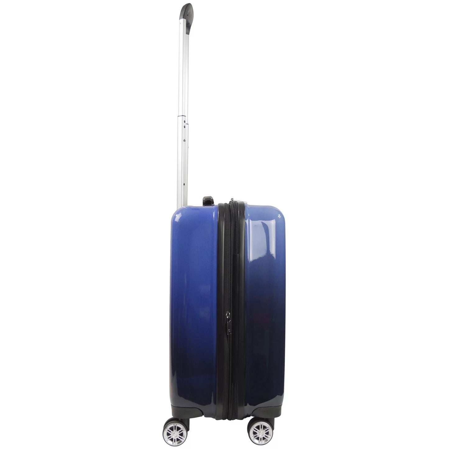 22 Inch Impulse Rolling Luggage, Ombre Hardshell Carry On Suitcase with Spinner Wheels, Blue