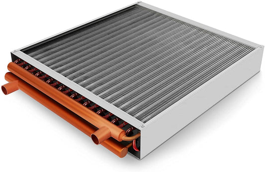 20" x 20" Liquid to Air Heat Exchanger with 1" Metal Ports Perfectly with Outdoor Furnace Ideal for Residential HVAC System