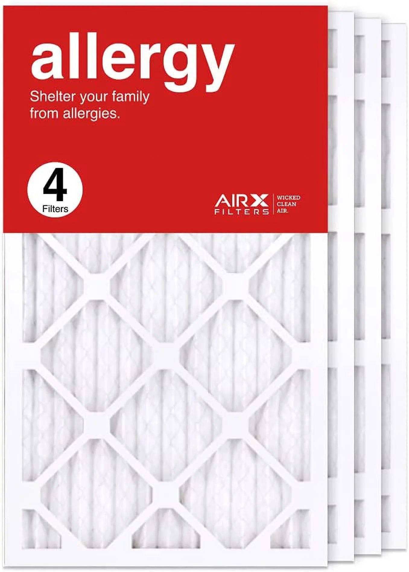 14x25x1 AIRx ALLERGY Air Filter, 4-Pack