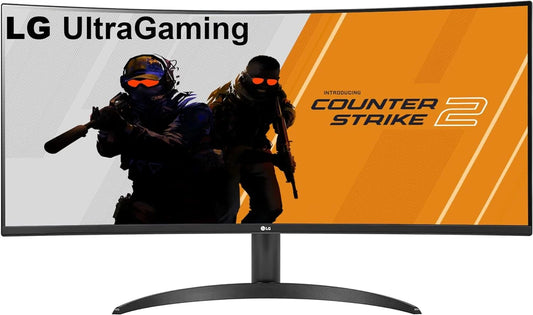 34'' Curved Gaming Monitor, 160 Hz Refresh Rate, 99% sRGB, 3440 x 1440 Display, HDR 10, FreeSync Premium, Bundle With Cefesfy USBHUB