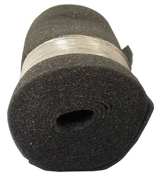 1Pack AirHandler 5W913 24 in x 25 ft x 1 in Foam Air Filter Roll Less Than 5 MERV, Black