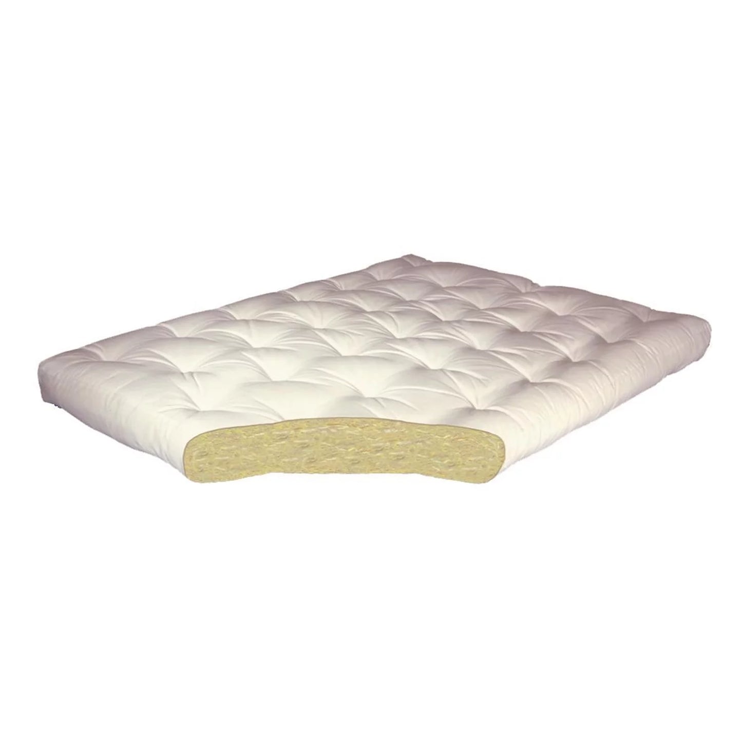 4" All Cotton #604 Queen Tan Microfiber Futon Mattress-Color:Tan Microfiber,Material:Cotton,Quantity:1