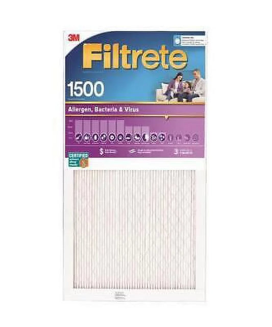 3M Filtrete 12 MERV Pleated Air Filter 30 H x 24 W x 1 D in. (Pack of 4)