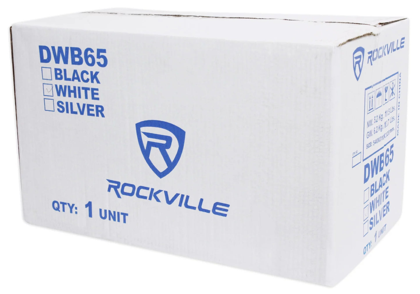 2) Rockville DWB65W Dual 6.5" White 1200w Marine Wakeboard Tower Speaker Systems