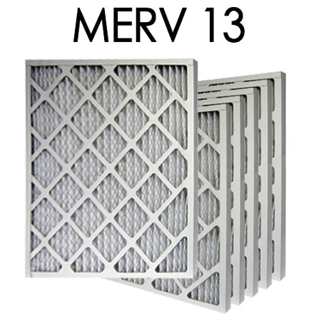 12x25x1 MERV 13 Pleated Air Filter 6PK | 11.5x24.5x.75 - Actual Size