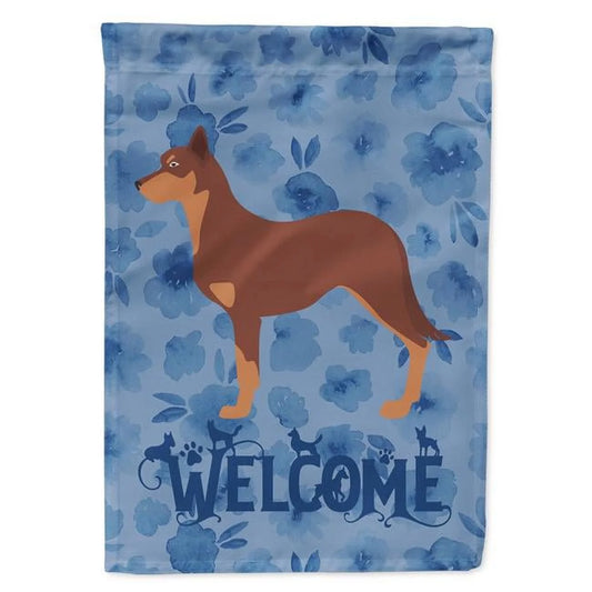 28 x 0.01 x 40 in. Australian Kelpie Dog Welcome Flag Canvas House Size