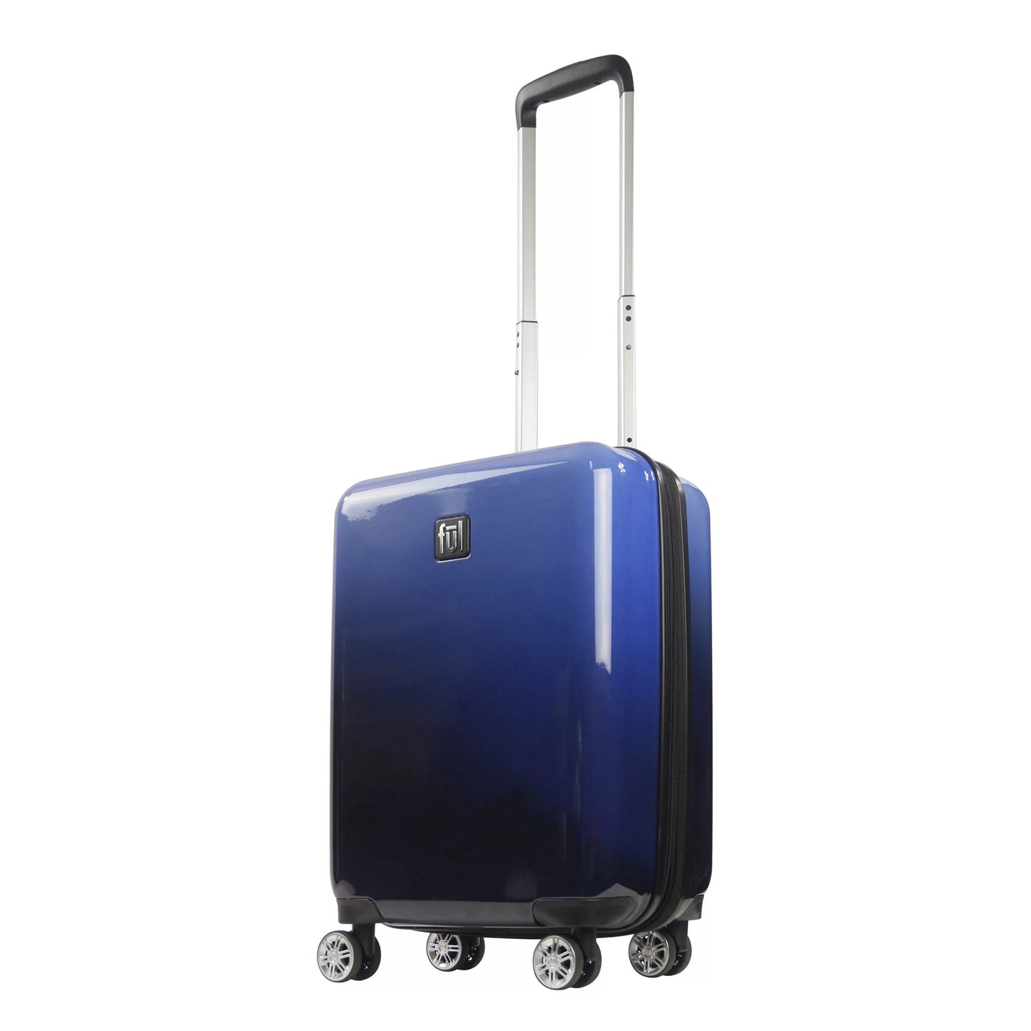 22 Inch Impulse Rolling Luggage, Ombre Hardshell Carry On Suitcase with Spinner Wheels, Blue