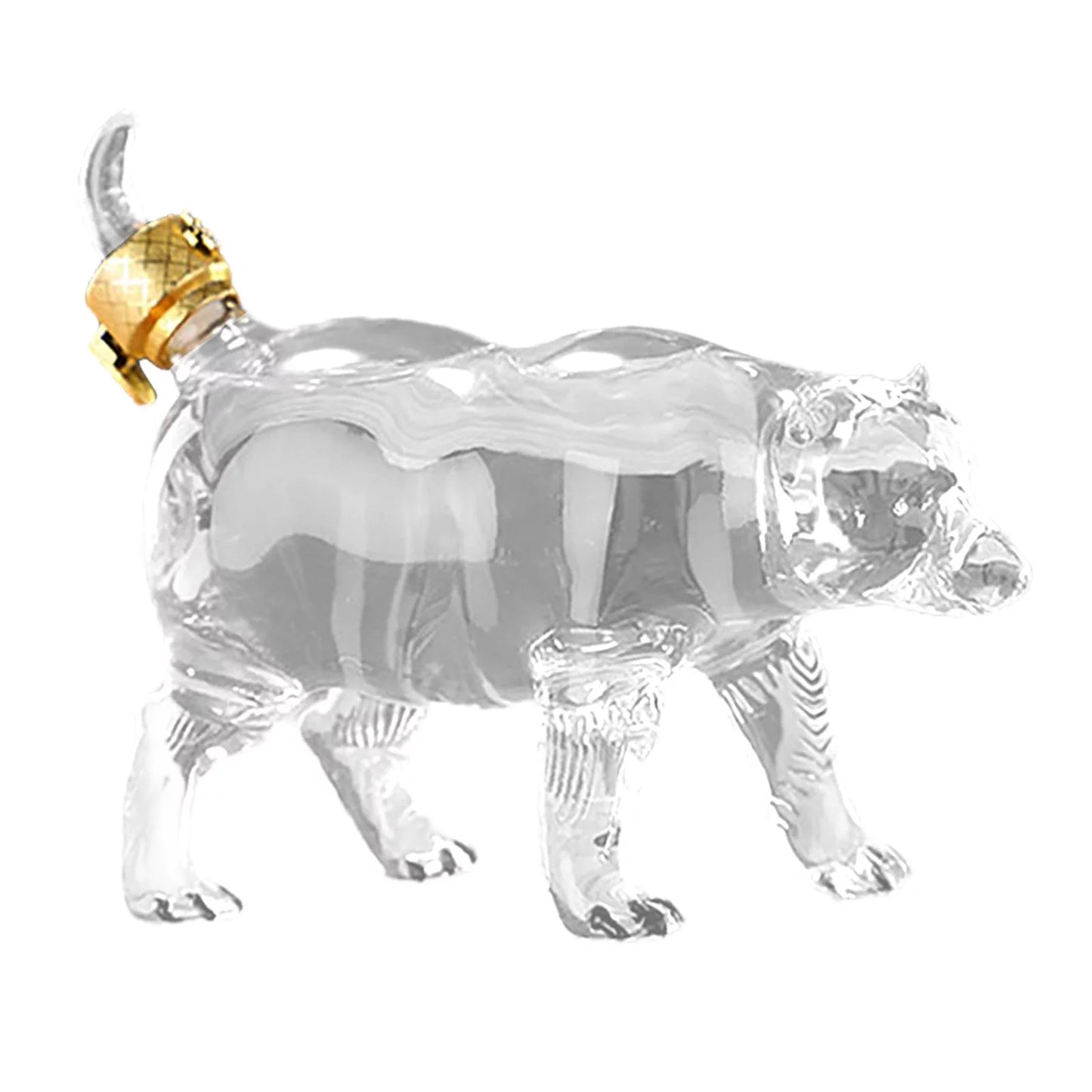 2x Animal Shape Decanter Novelty Decoration