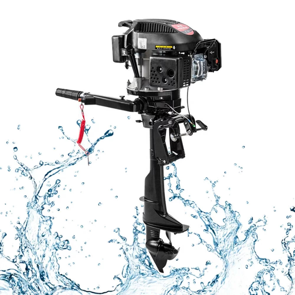 6 4-Stroke Heavy Duty Outboard Motor Fishing Boat Engine Air Cooling System