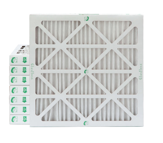 24x24x2 MERV 10 Pleated AC Furnace Air Filters by Glasfloss Industries. ( 8 Pack ) Exact Size: 23-3/8 x 23-3/8 x 1-3/4