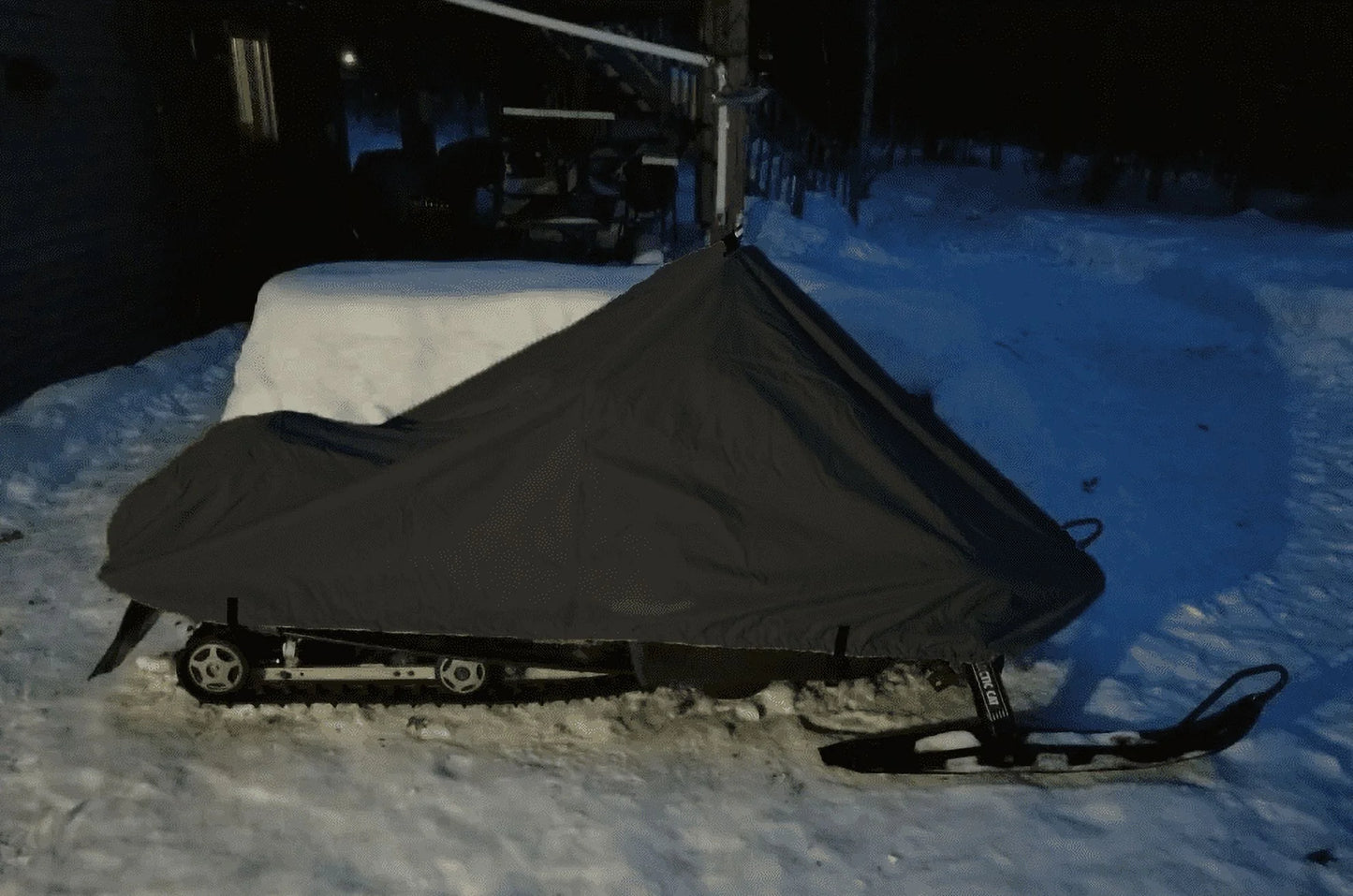 200 Denier Storage Snowmobile Cover Compatible for the 2004-2006 Ski Doo Bombardier Model GSX SPORT Snowmachine Sled. All Black.