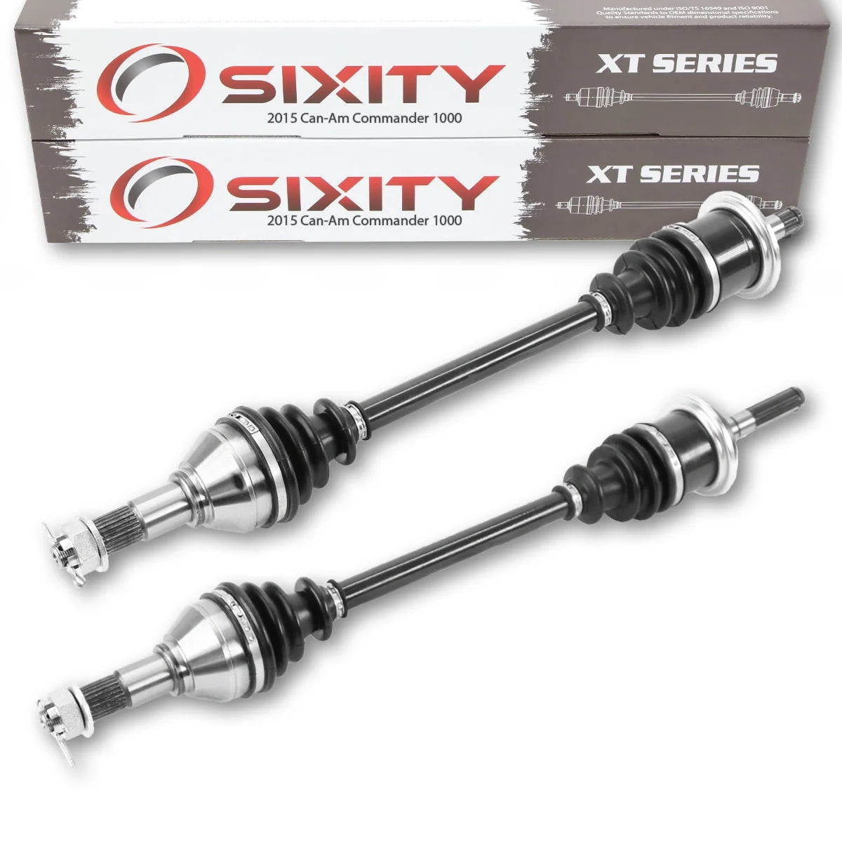 2 pc Sixity XT Front Left Right Axle compatible with Can-Am Commander 1000 2015 - STD DPS XT XT-P 4X4