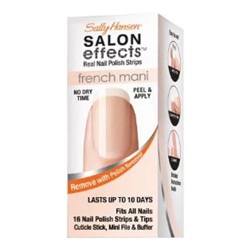 2pcs Sally Hansen Salon Effects French Mani Real Nail Polish Strips Excusez Moi!