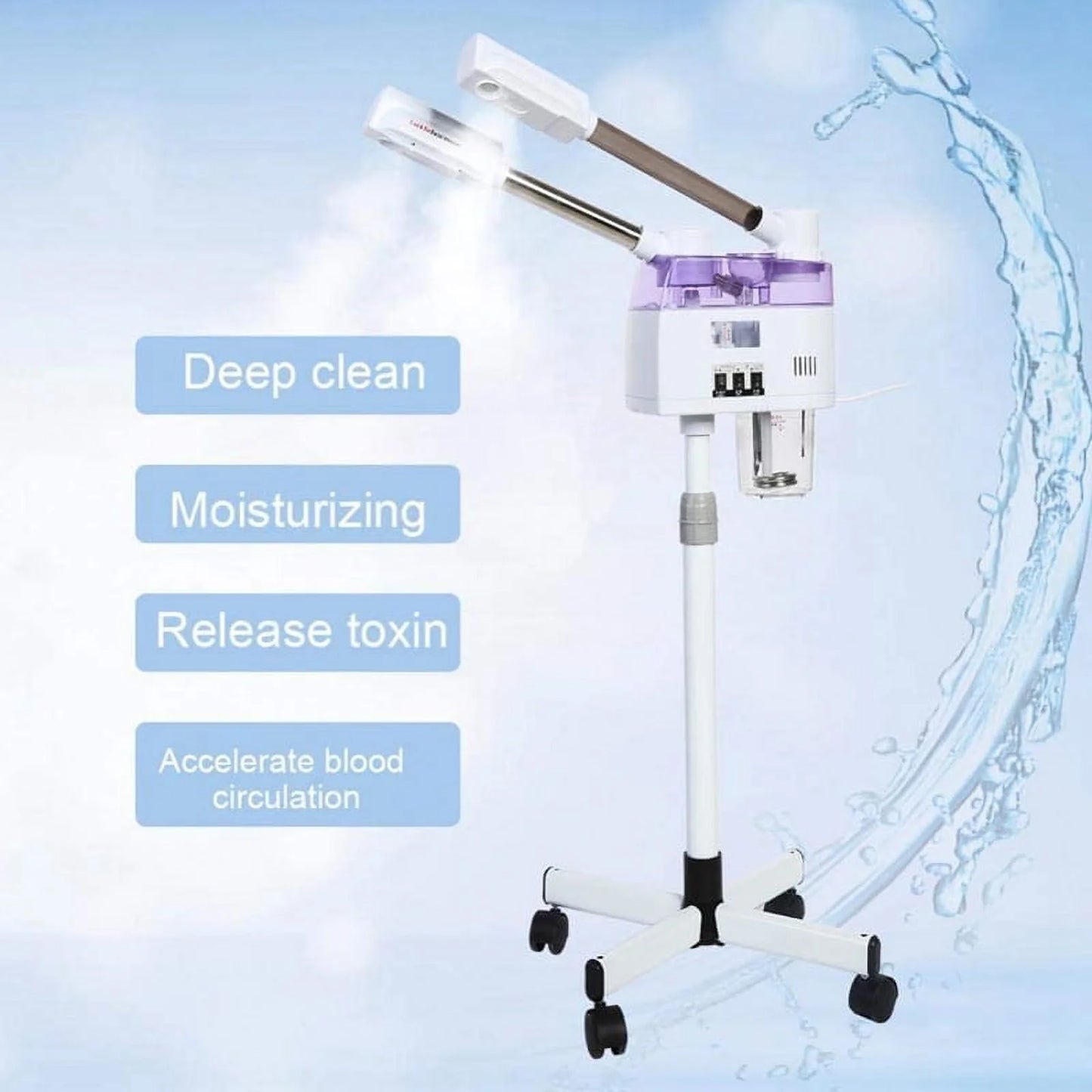 2 in 1 Hot and Cold Spray Machine Facial Steamer Home Spa Ozone Steaming Ion Sparyer Skin Care Beauty Device 110/220V EU/US Plug