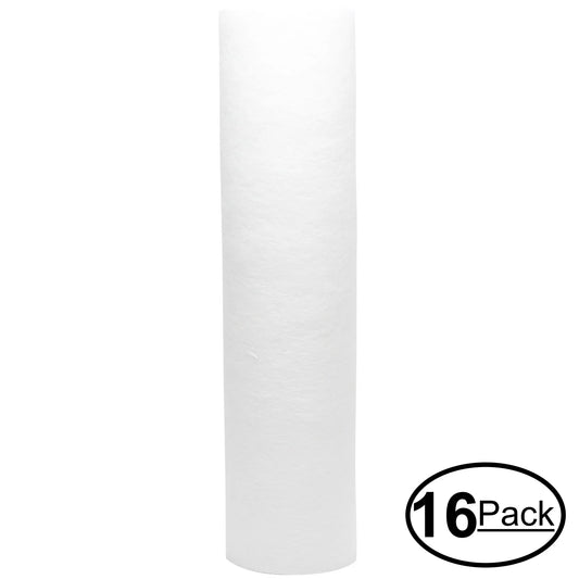 16-Pack Replacement for Liquid Depot RO-5SGP Polypropylene Sediment Filter - Universal 10-inch 5-Micron Cartridge for Liquid Depot 5 Stage Reverse Osmosis System - Denali Pure Brand