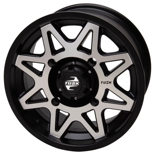 4/156 Tusk Tintic Wheel 14x7 5.0 + 2.0 Machined/Black For YAMAHA Wolverine RMAX 2 1000 2021