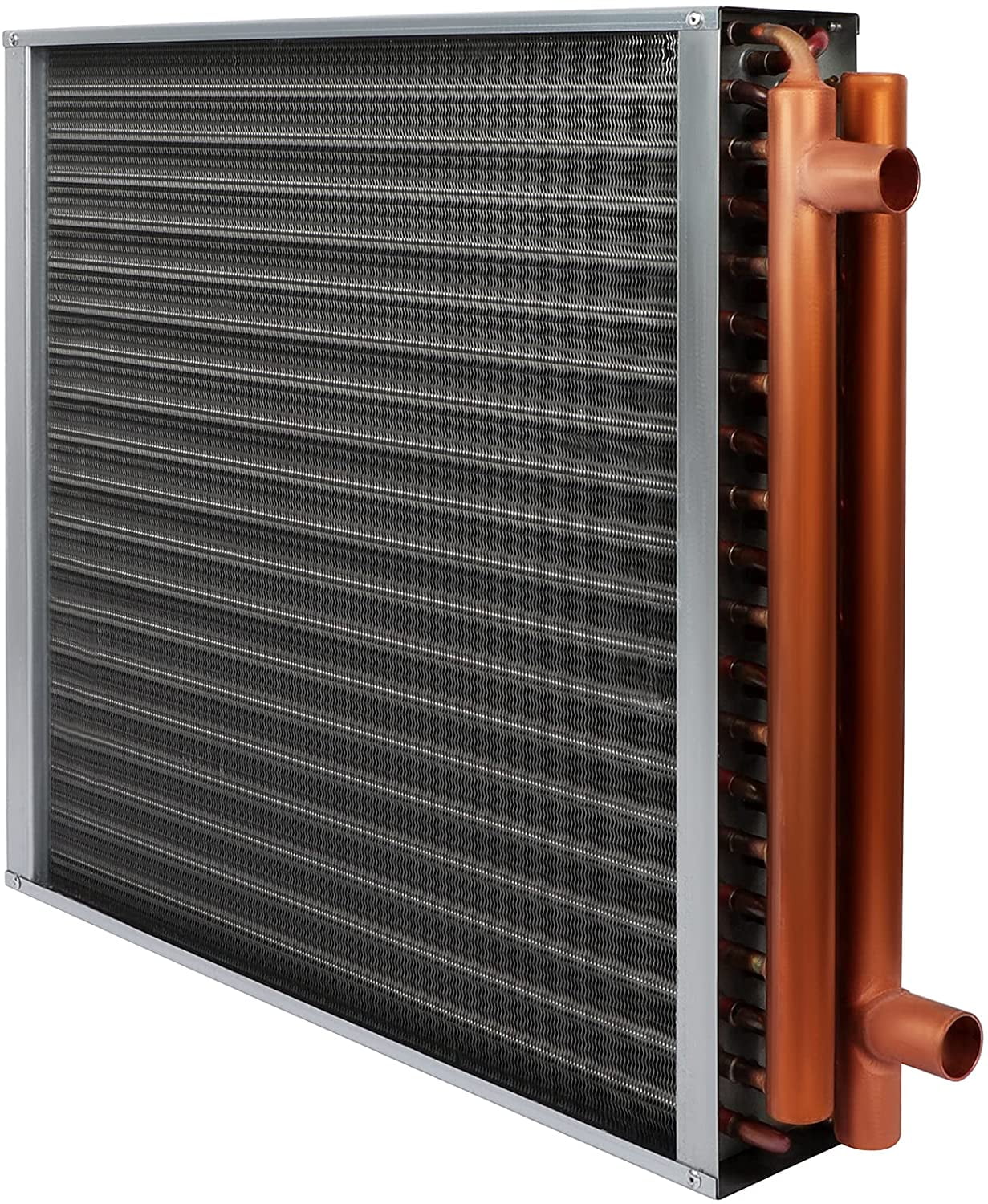 20" x 20" Liquid to Air Heat Exchanger with 1" Metal Ports Perfectly with Outdoor Furnace Ideal for Residential HVAC System