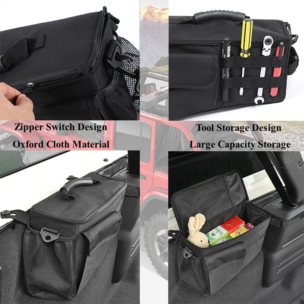 2024 Trunk Bag Rear Tool Organizer Pocket for Jeep JL 4 Doors 2018-2024 Stowing Tidying Interior Accessories