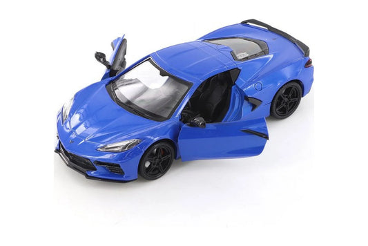 2020 Chevy Corvette C8 Stingray, Blue - Showcasts 79360/16D - 1/24 scale Diecast Model Toy Car