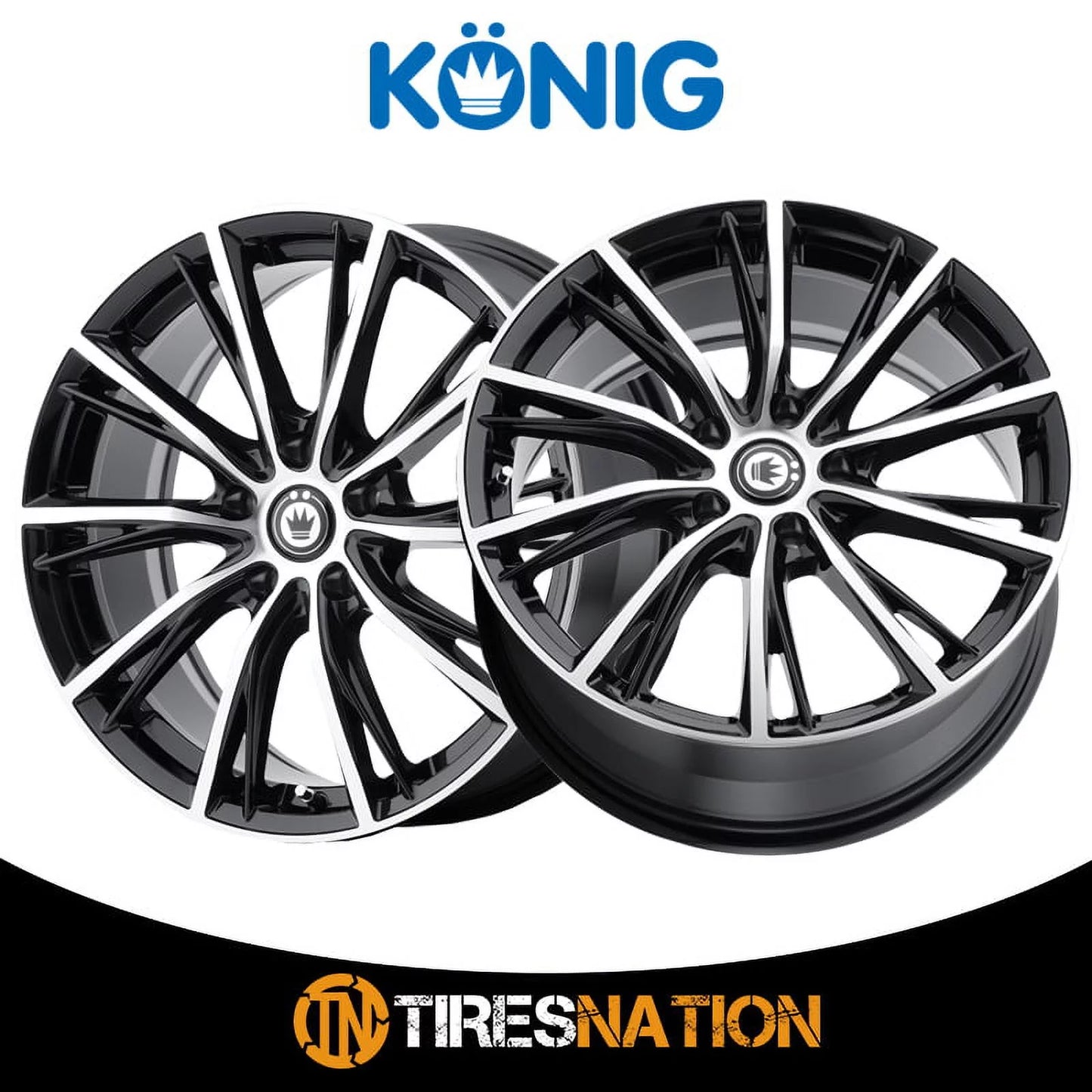 16x7.5 Konig 53MB Impression Black Machined Wheel 5x112 (45mm)