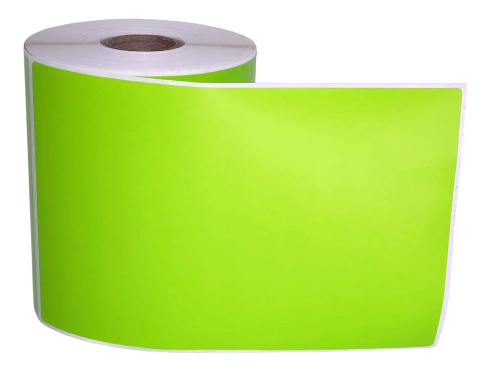 4 Rolls 4"x6" GREEN Color Direct Thermal Shipping Label Compatible with Zebra Eltron Printers