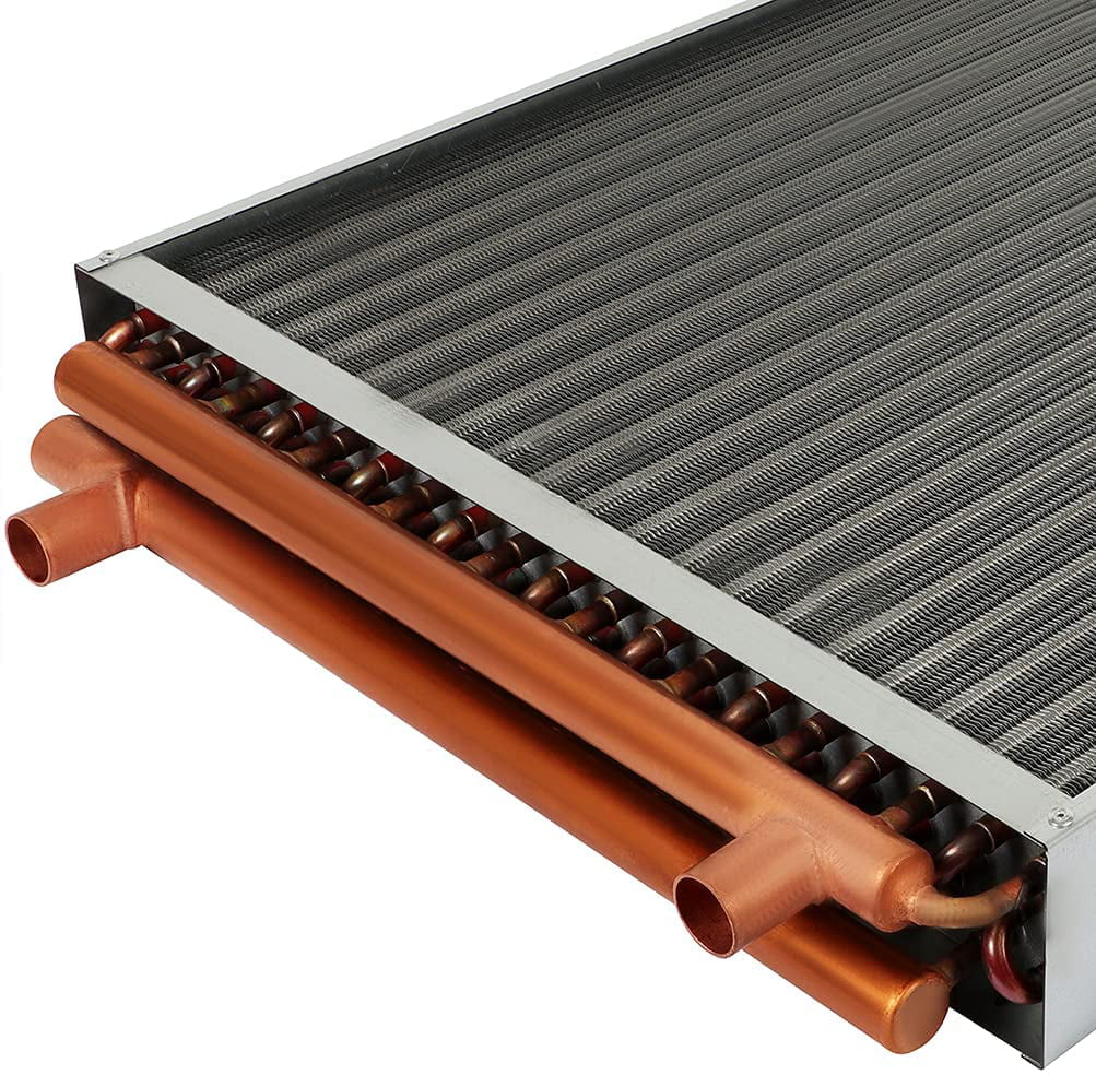 20" x 20" Liquid to Air Heat Exchanger with 1" Metal Ports Perfectly with Outdoor Furnace Ideal for Residential HVAC System