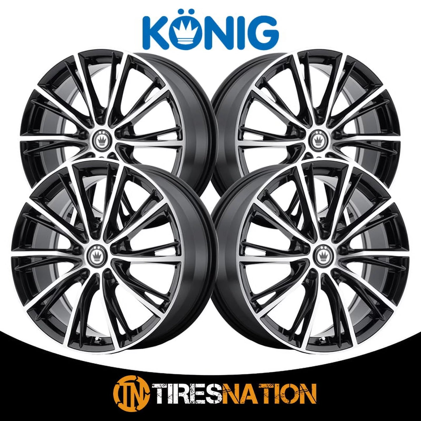 16x7.5 Konig 53MB Impression Black Machined Wheel 5x112 (45mm)